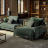 Place the sofa freestanding in the room as an island of relaxation, arrange multiple sofas together as a living landscape for comfort, or quite literally use it as a bridge to create storage space and integrate the Rolf Benz 987 table into it. Whichever one you choose, all options lead to your personal comfort. “Personal” is taken quite literally in terms of your seating comfort. Whether you prefer the soft, relaxed-looking Lounge Deluxe upholstery with an especially soft seat or the well-established Lounge Plus comfort with a smoother seating surface, you will be in the right place each time you take a seat on Rolf Benz NUVOLA.