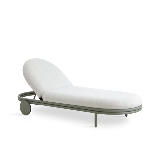 Cask Outdoor Chaise Lounge with Wheels