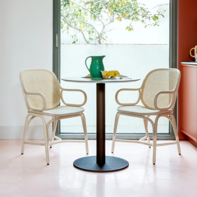 Flamingo Dining Table Stand with Round Top - Image 3