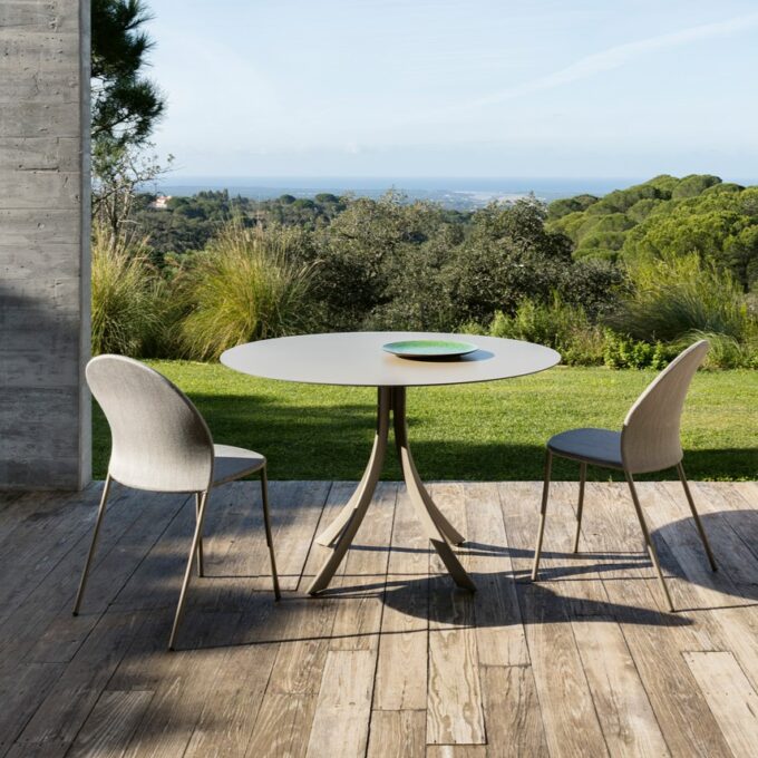 Falcata Outdoor Round Dining Table - Image 2