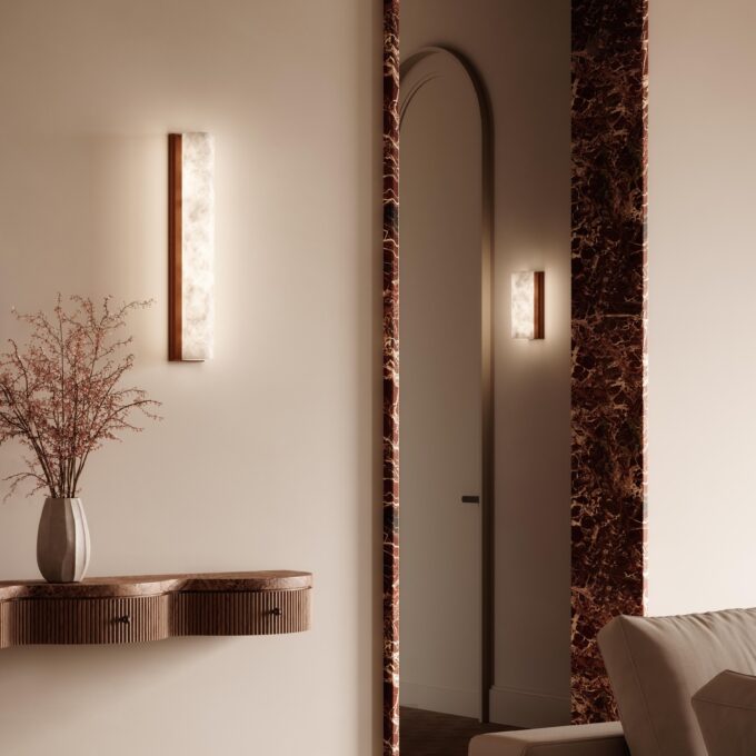 Kendo 2 Alabaster Wall Light - Image 2